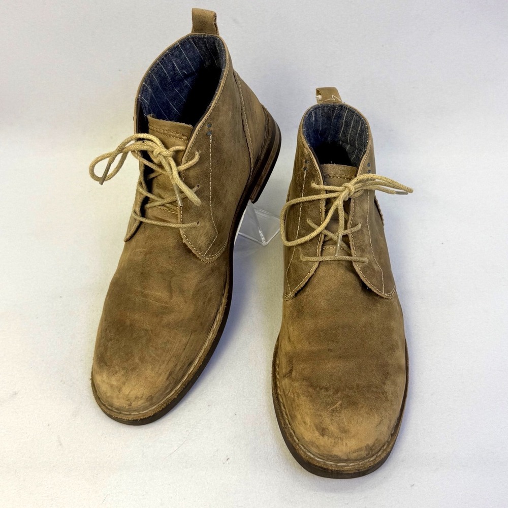 Original Penguin Hank OP Mens Tan Leather Chukka Desert Boots Size 9